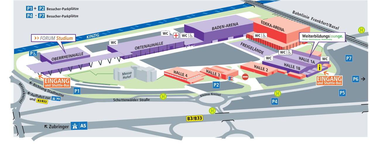 Geländeplan der Berufsinfomesse